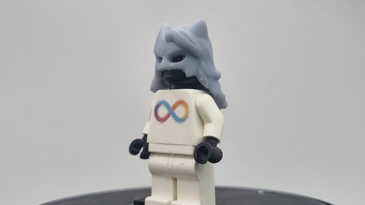 Custom 3D printed building toy masked girl!