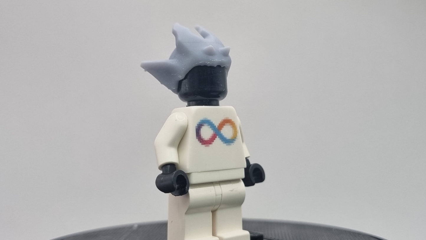 Custom 3D printed building toy goblin super hero!